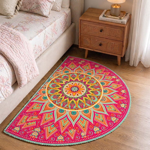 Anti Skid Non-Slip Semi-Circle Bedside & Door Mat - Heavenly Sun