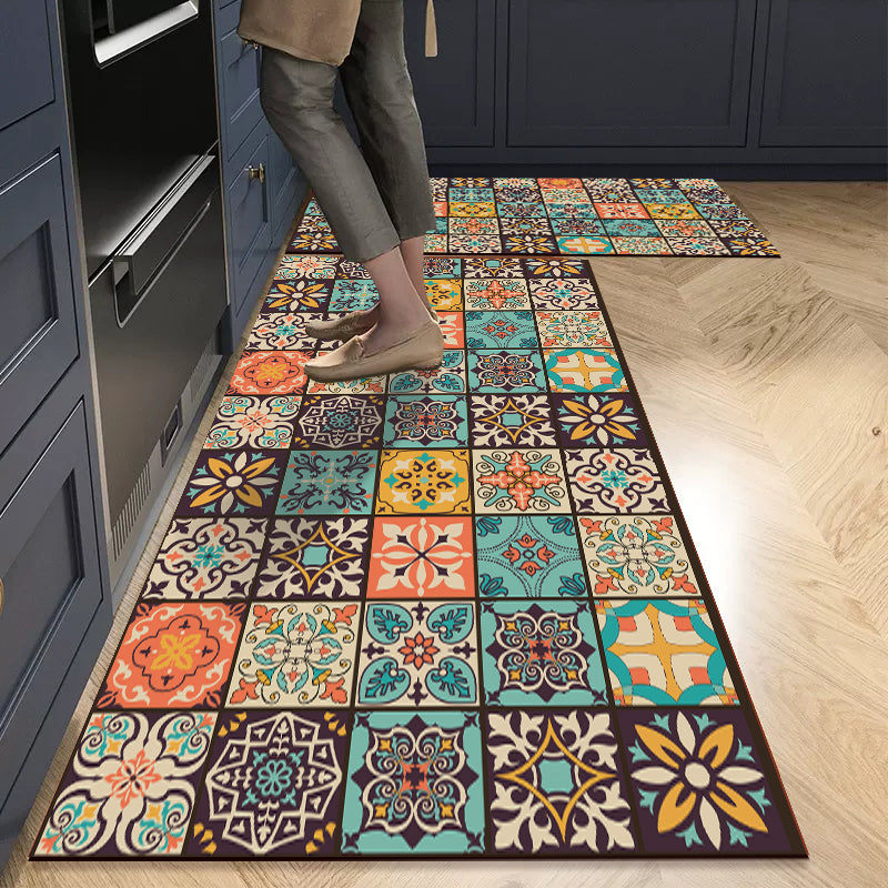 Anti Skid Non-Slip Door Mat - Moroccon Trail Rug for Kitchen Floor(Combo Set of 2)