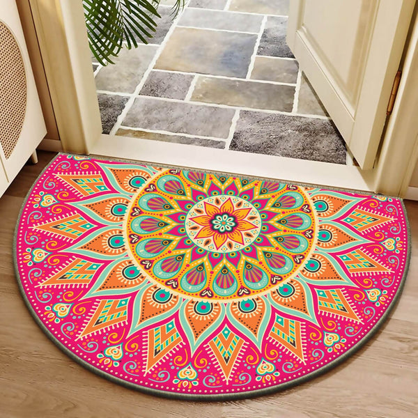 Anti Skid Non-Slip Semi-Circle Bedside & Door Mat - Heavenly Sun