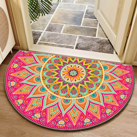 Anti Skid Non-Slip Door Mat Rangoli Pattern - Heavenly Sun