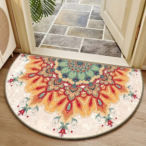 Anti Skid Non-Slip Door Mat Rangoli Pattern - Radiant Diya