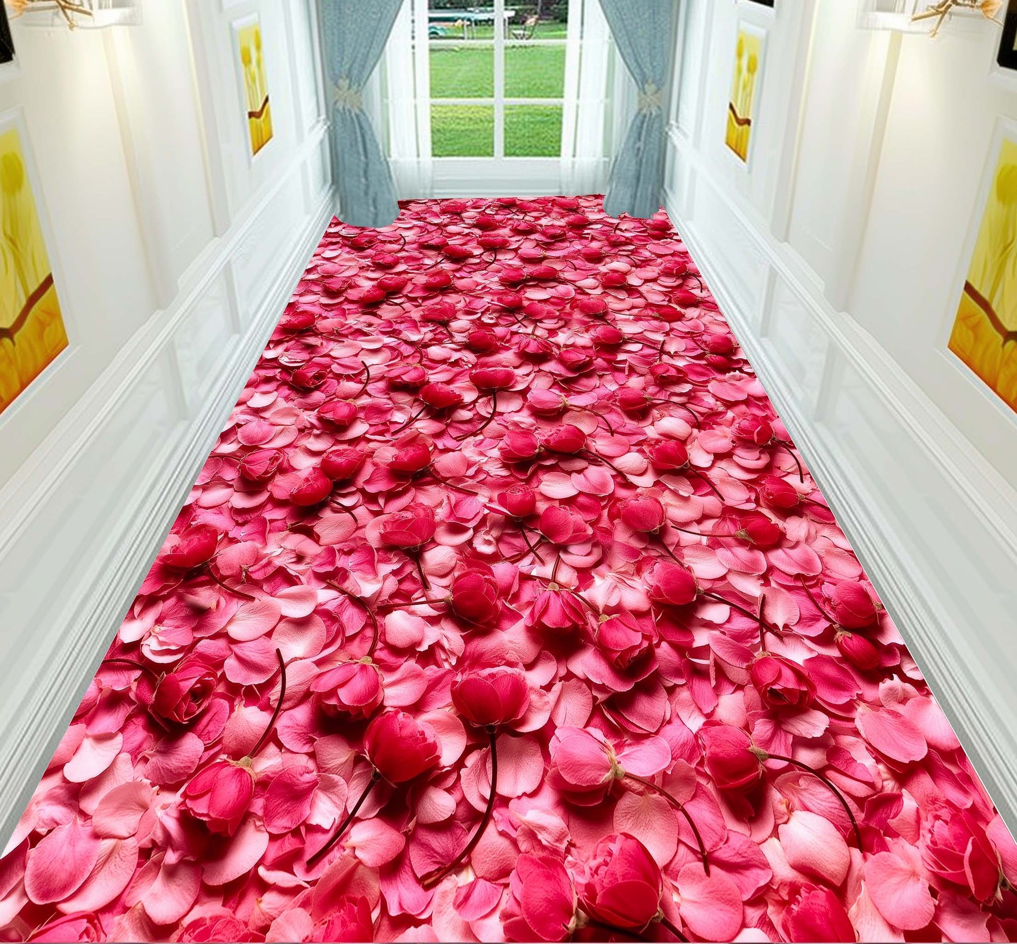 Anti Skid Runners - Walk Full of Roses - Non-Slip Rugs for Hallway, Be ...