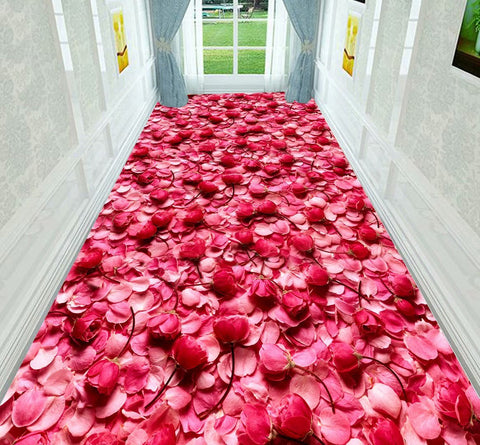 Anti Skid Runners - Walk Full of Roses - Non-Slip Rugs for Hallway, Bedside, Corridor