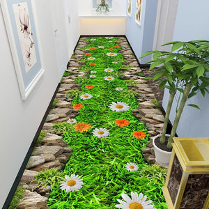 Anti Skid Runners - Walk over Flora & Grass - Non-Slip Rugs for Hallway, Bedside, Corridor