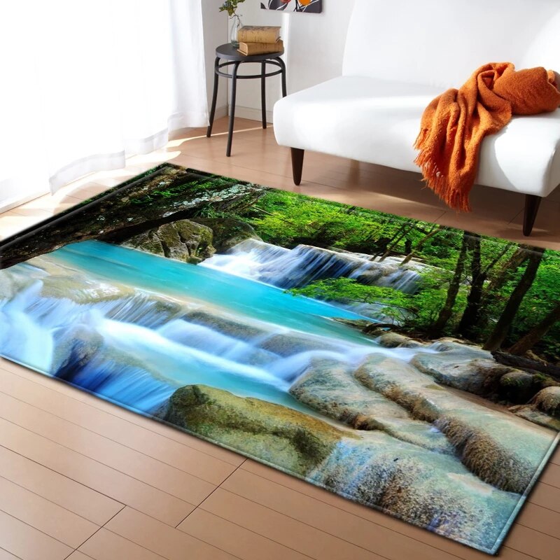 Heavy Waterfall Living Room Bedroom Dining Home Office Area Rug ...
