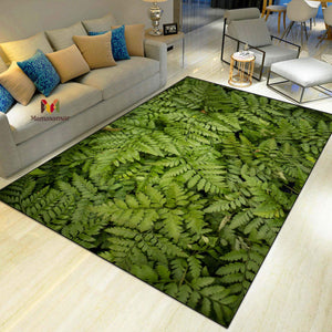 Anti Skid Non-Slip Heavy Digital Print Tropical Leaves Living Room Bedroom Dining Home Office Area Rug