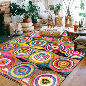 Heavy Colorful Rangoli Living Room Bedroom Dining Home Office Area Rug