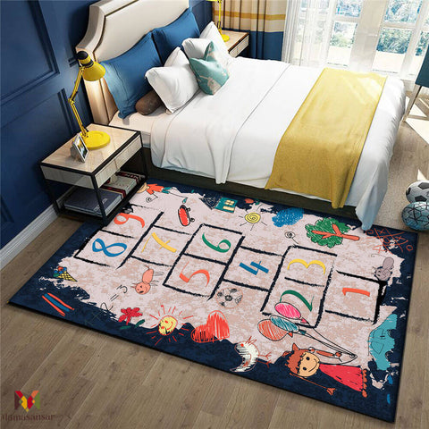 Anti Skid Non Slip Heavy Kids Rug Digital Print Stapoo Day Living Room Bedroom Dining Home Area Carpet